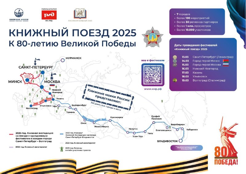 «Книжный Поезд 2025» стартует 13 марта